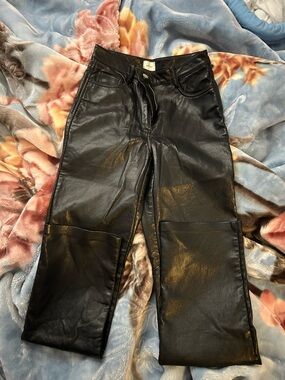 Wilfred Black Faux Leather Pants